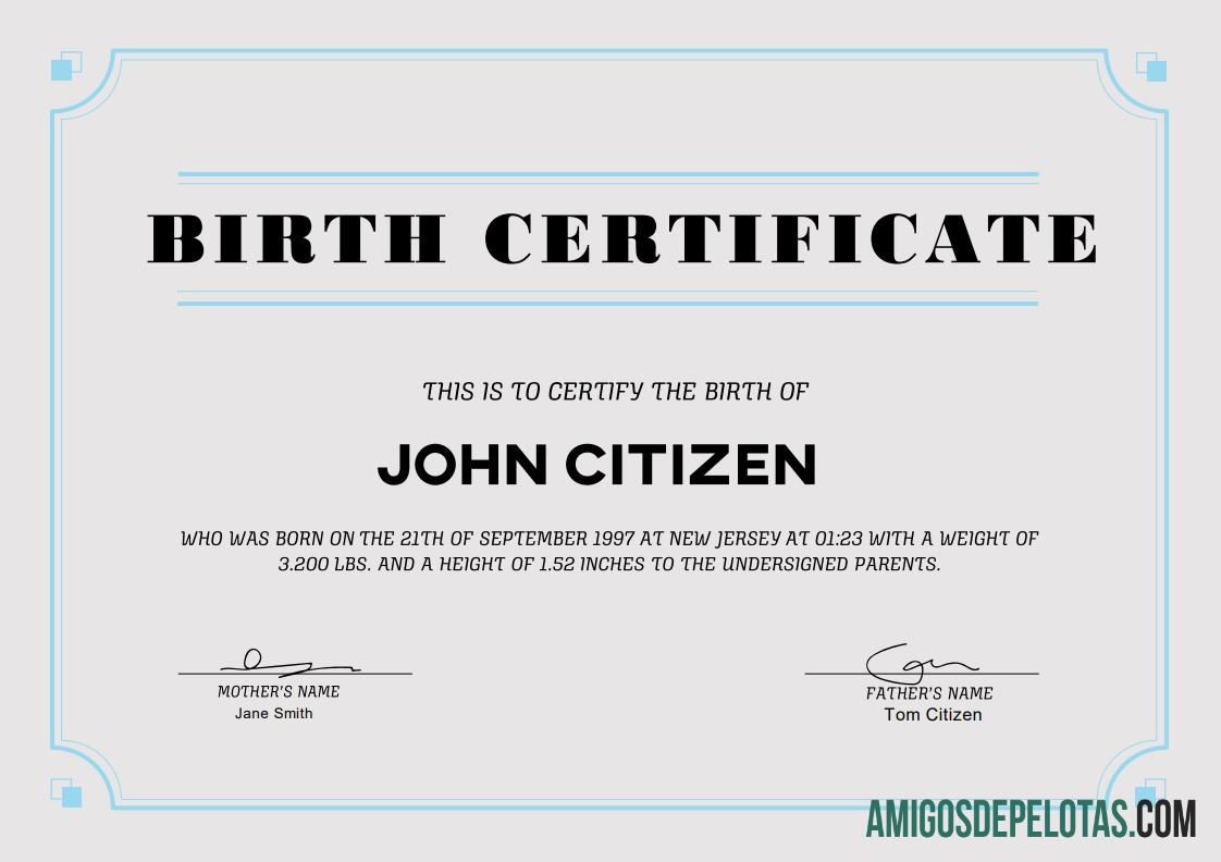 Para baixar modelo de certidão de nascimento nos EUA em formato Word e PDF